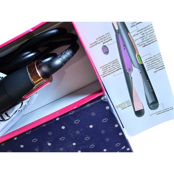 Landot 2-in-1 Hair Straightener & Curler – Flat Iron with LCD & Ionic Technology - Picture 3 of 4